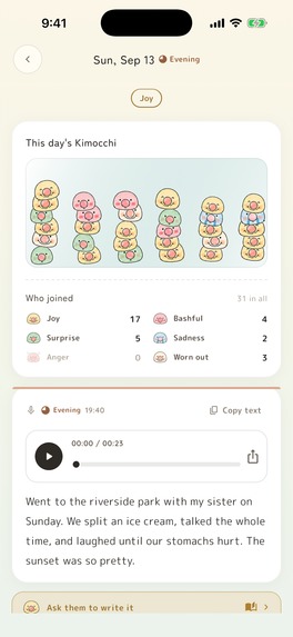 Kimocchi - Voice Mood Tracker – screenshot 5
