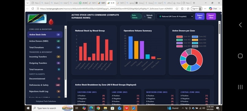 NBTS Digital Blood Management Solution  – screenshot 1