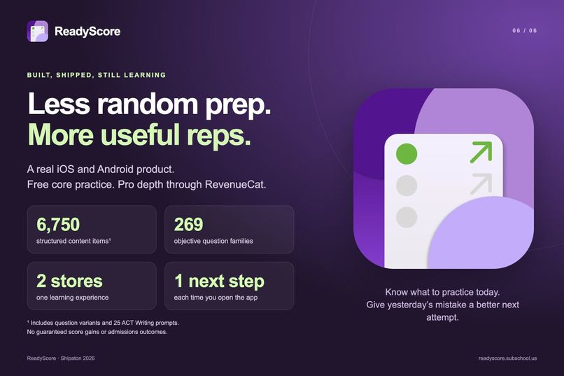 ReadyScore — Know What to Practice Today – screenshot 6