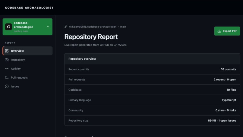 Codebase Archaeologist – screenshot 2