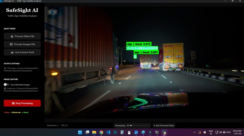 SafeSight AI — Traffic Sign Visibility Analyzer – screenshot 3
