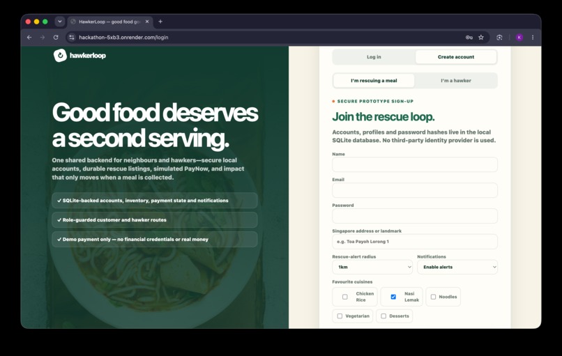 HawkerLoop Rescue (Theme: Eco-Friendly & Sustainability)  – screenshot 9