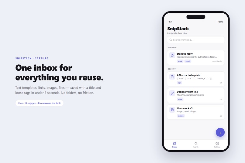SnipStack – screenshot 1