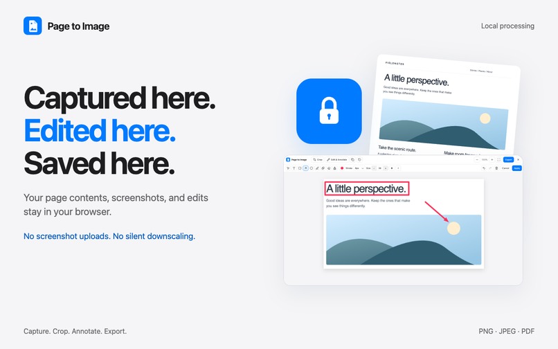 Page to Image - Screenshots & PDF – screenshot 4
