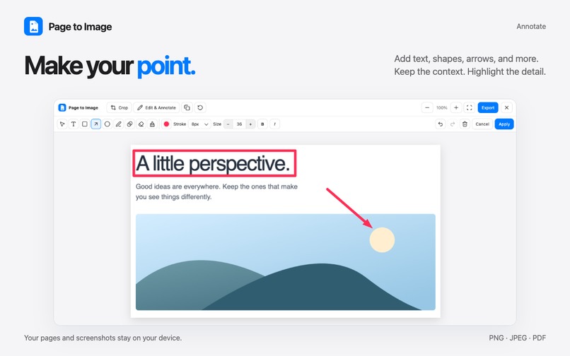 Page to Image - Screenshots & PDF – screenshot 5