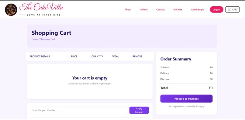 CakeVilla: AI-Powered Bakery Web – screenshot 4