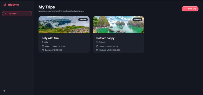 tripSync – screenshot 1