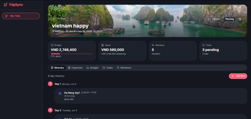 tripSync – screenshot 2