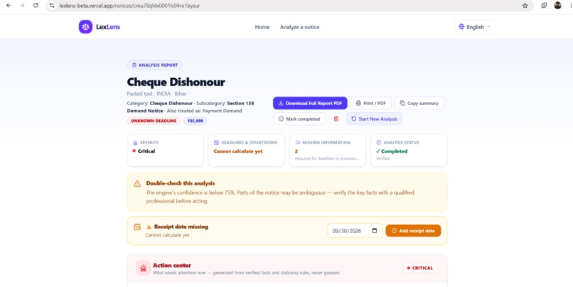 LexLens — NoticeSetu – screenshot 1