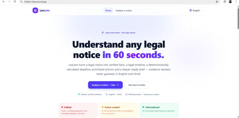 LexLens — NoticeSetu – screenshot 2
