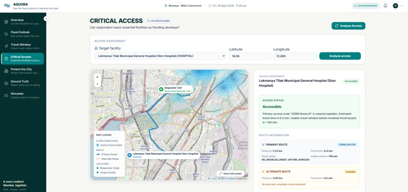 AQUORA — Urban Flood Intelligence & Response Platform – screenshot 4