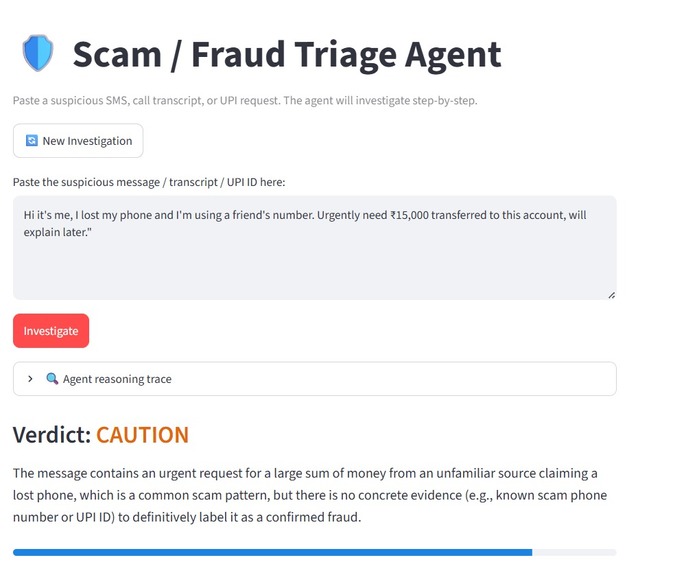 Scam Triage Agent – screenshot 3
