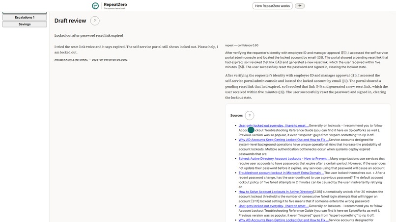RepeatZero — clearing the repeating bulk from queue – screenshot 5