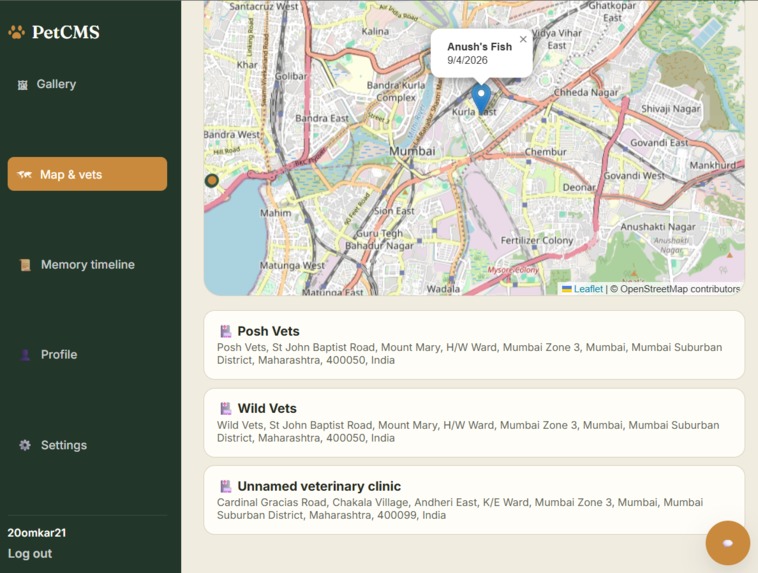 PetCMS – screenshot 3
