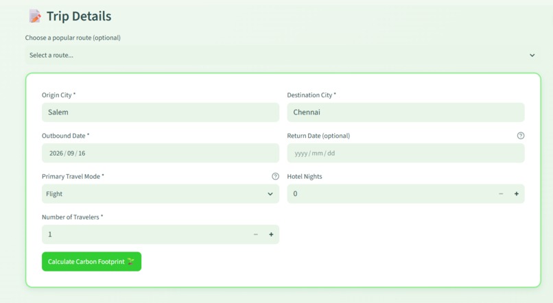 EcoTrip Planner – screenshot 2
