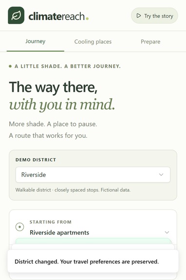 ClimateReach — A gentler way there – screenshot 1