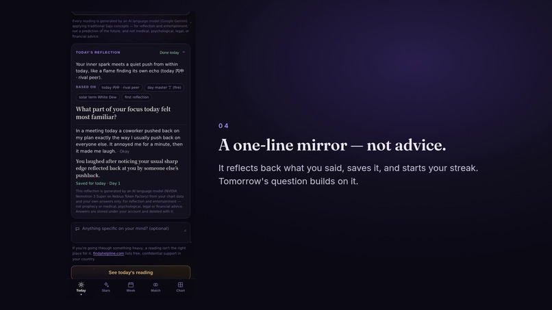 Saju Today — Today's Reflection – screenshot 2