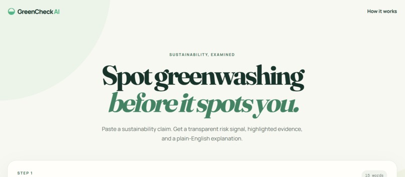 GreenCheck AI – screenshot 1