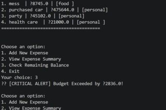 Smart Student Budget & Expense Analyzer