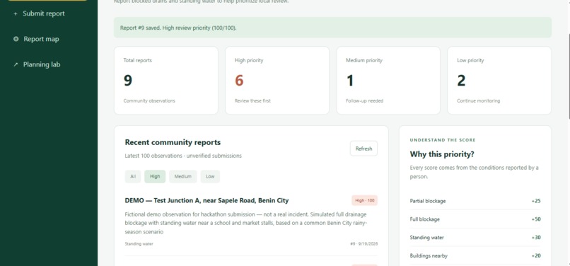 DrainWatch: Community Drainage & Cleanup Planning – screenshot 2