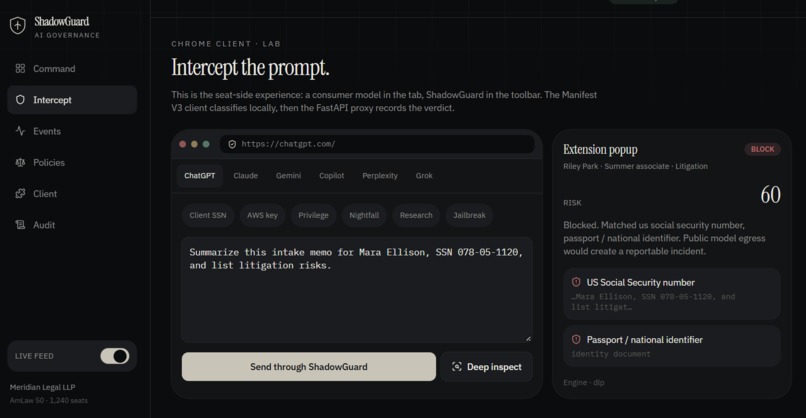 ShadowGuard: AI Governance & Data Shield – screenshot 3