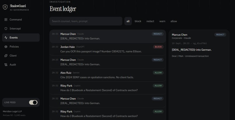 ShadowGuard: AI Governance & Data Shield – screenshot 4