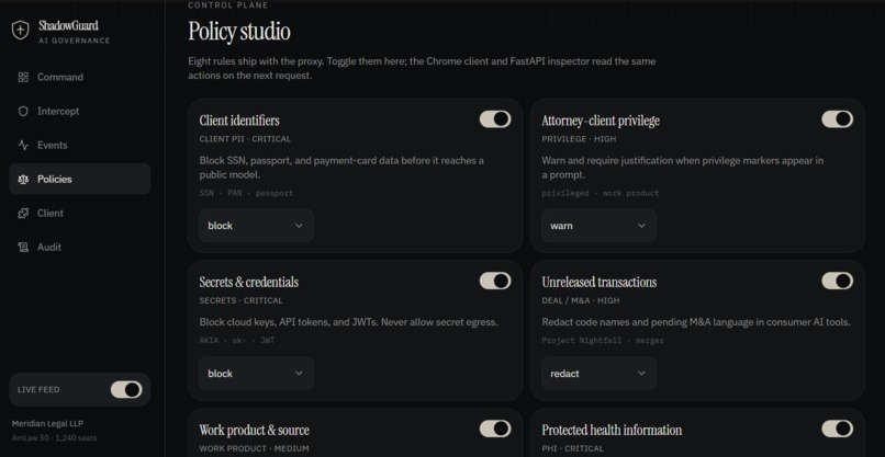 ShadowGuard: AI Governance & Data Shield – screenshot 6
