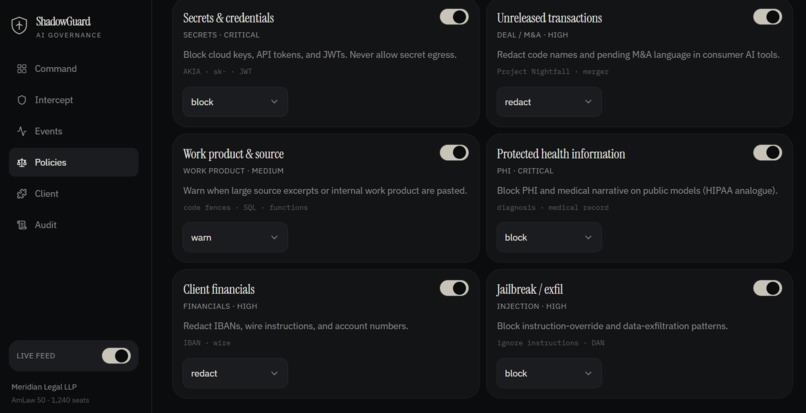 ShadowGuard: AI Governance & Data Shield – screenshot 7