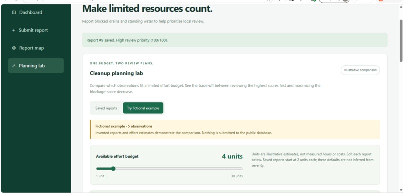 DrainWatch: Community Drainage & Cleanup Planning – screenshot 4