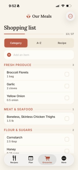 Our Meals: Family Meal Planner – screenshot 7