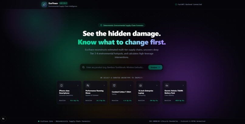 EcoTrace – screenshot 1