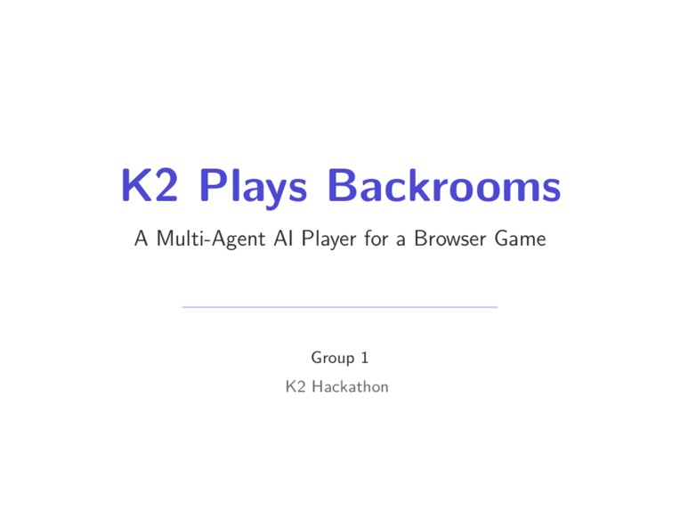 K2 Escape — A Multi-Agent Survival Challenge – screenshot 1