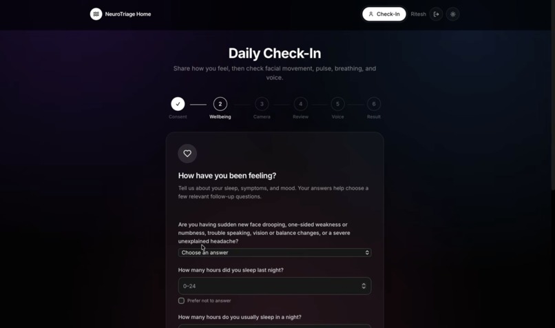 NeuroTriage BayHacks 2026 – screenshot 2