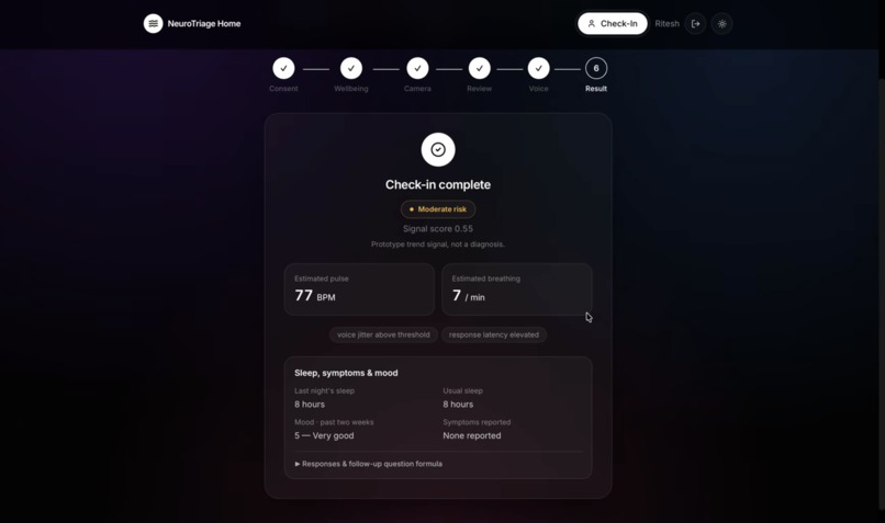 NeuroTriage BayHacks 2026 – screenshot 7