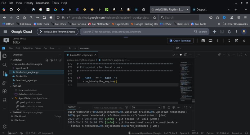 AxisOS Bio‑Rhythm Engine – screenshot 3