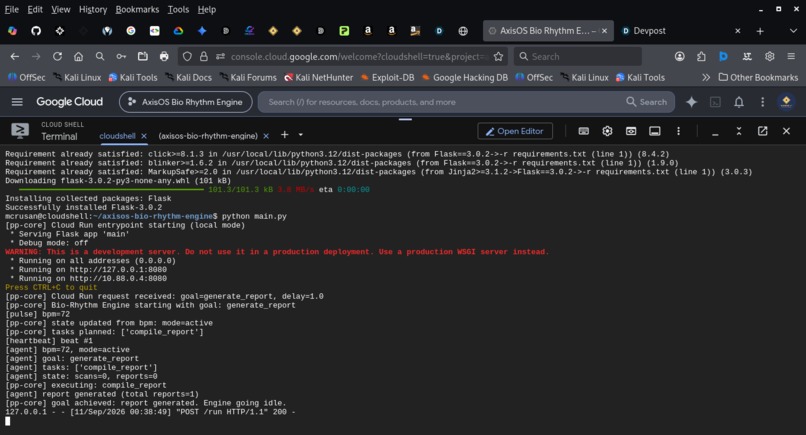 AxisOS Bio‑Rhythm Engine – screenshot 5