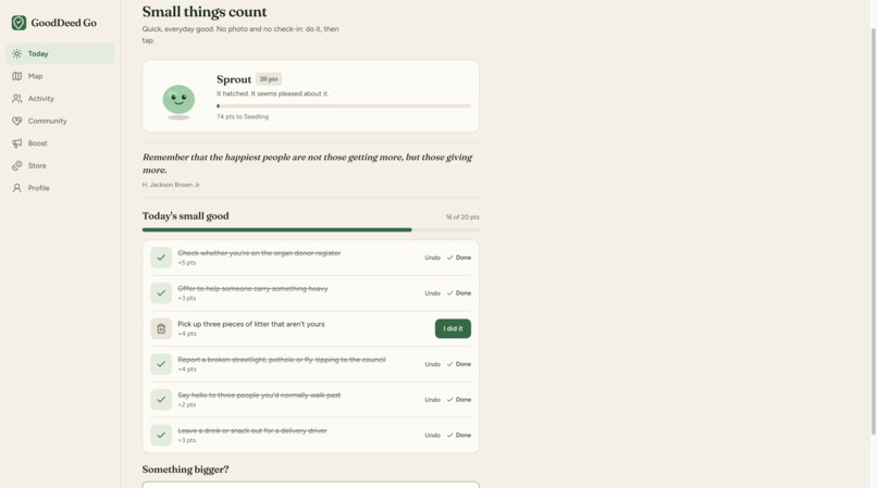 GoodDeed Go – screenshot 1