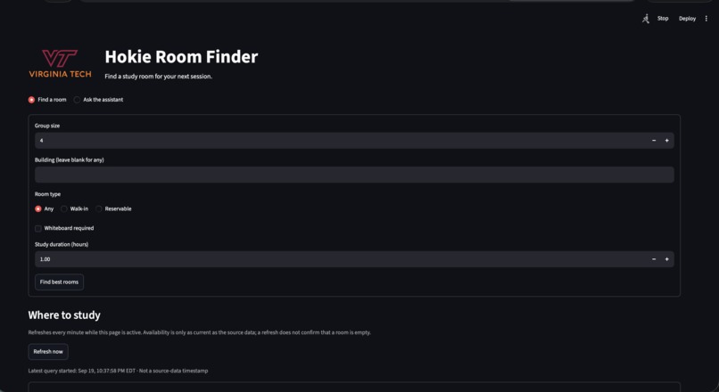 Hokie Room Finder – screenshot 1