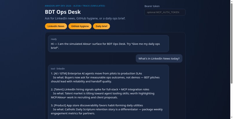 BDT Ops Desk – screenshot 2