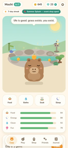 Chill Capy – screenshot 2