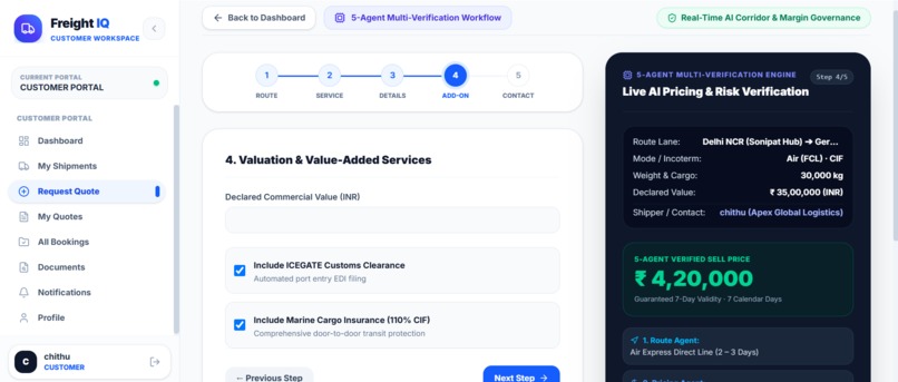 FreightIQ: Intelligent Multi-Agent Freight System – screenshot 4
