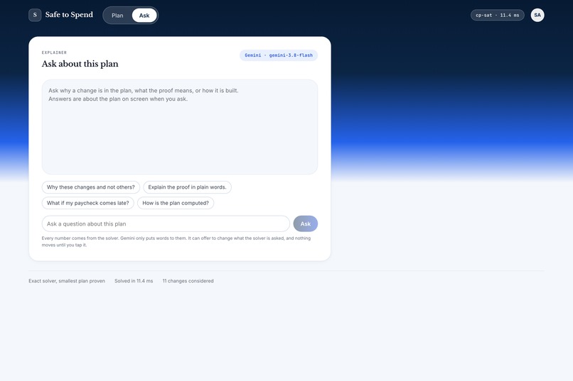 Safe to Spend – screenshot 2