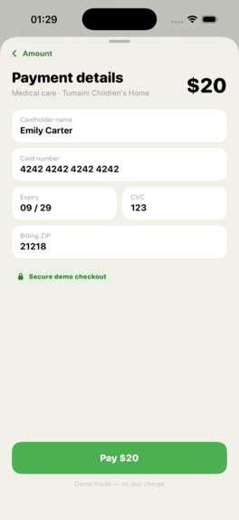 Pamoja: Transparent Giving, Tangible Impact – screenshot 1