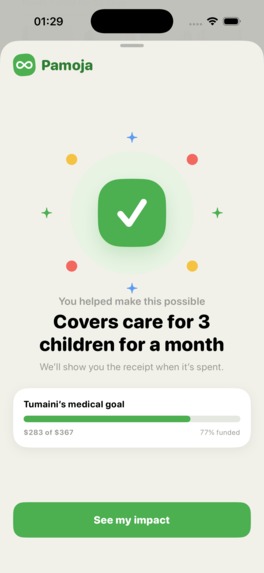 Pamoja: Transparent Giving, Tangible Impact – screenshot 5