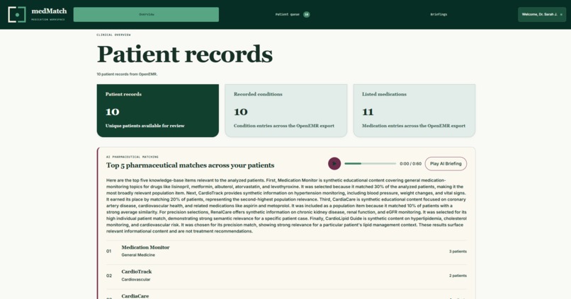 medMatch – screenshot 1