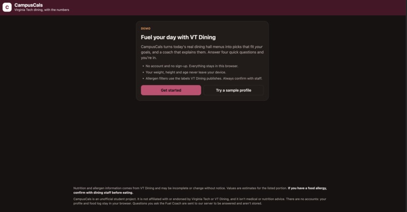 CampusCals – screenshot 1