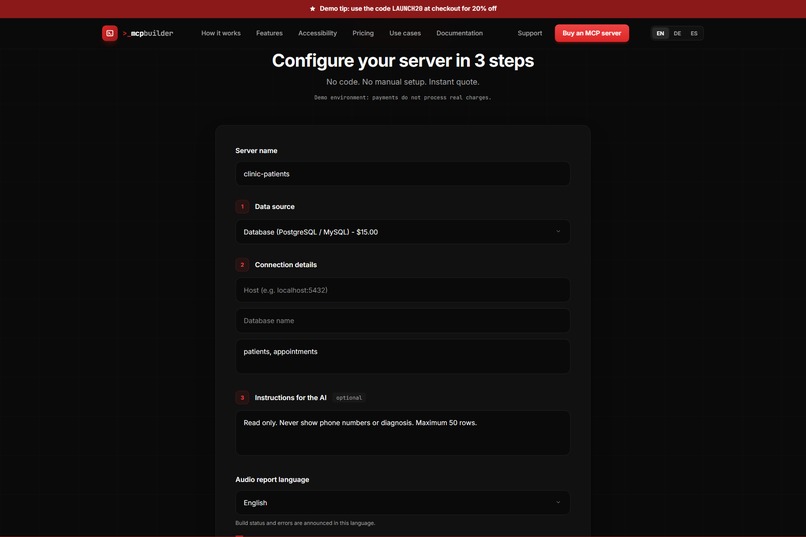 MCP Builder – screenshot 2