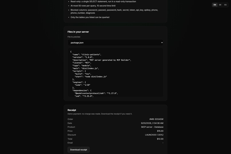 MCP Builder – screenshot 4