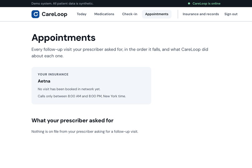 CareLoop – screenshot 2