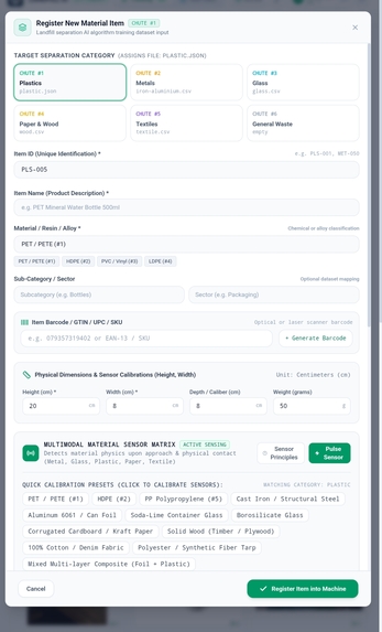Landfill Separation Data System – screenshot 2